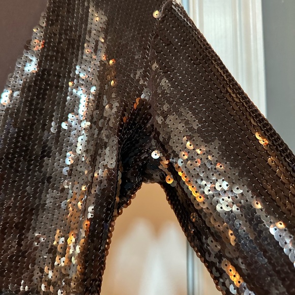 Like New Express Deep V-neck long sleeve thong bodysuit. Fits Xsmall- Small. - Picture 7 of 7